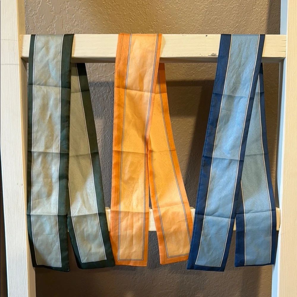 Multicolor Striped Silk Scarf Panel - Pastel & Bold Stripes